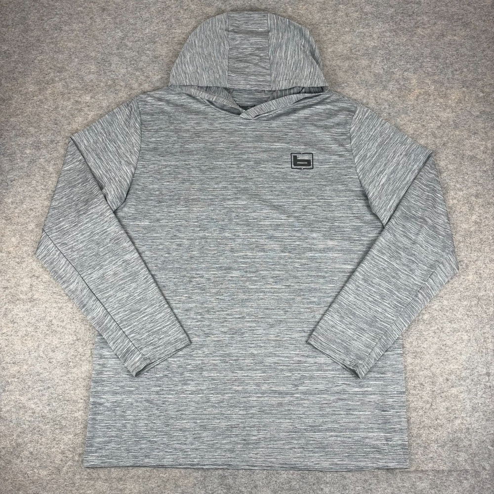 Banded Performance Adventure Hoodie Grey Space Dye Mens 2XL XXL